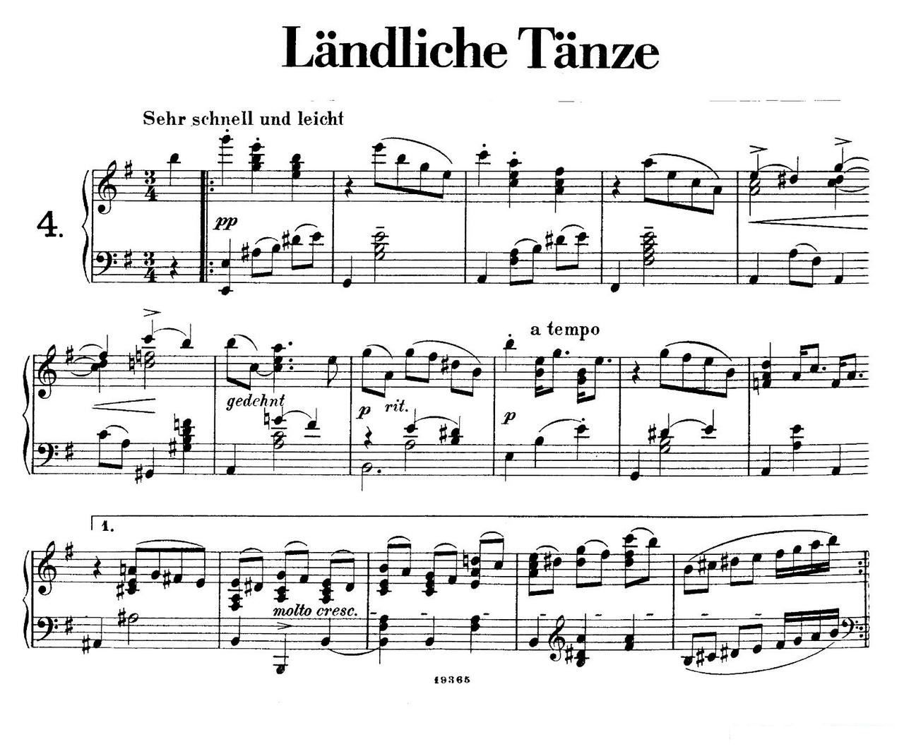 Landliche Tanzee Op 1 �l������ 4 eС�{(ʮ�ּ�����)1