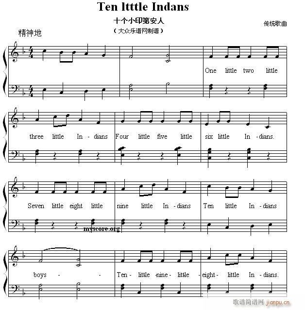 Ӣ�ă��菗�� Ten little Indans ʮ��(g��)Сӡ�ڰ���(����V)1