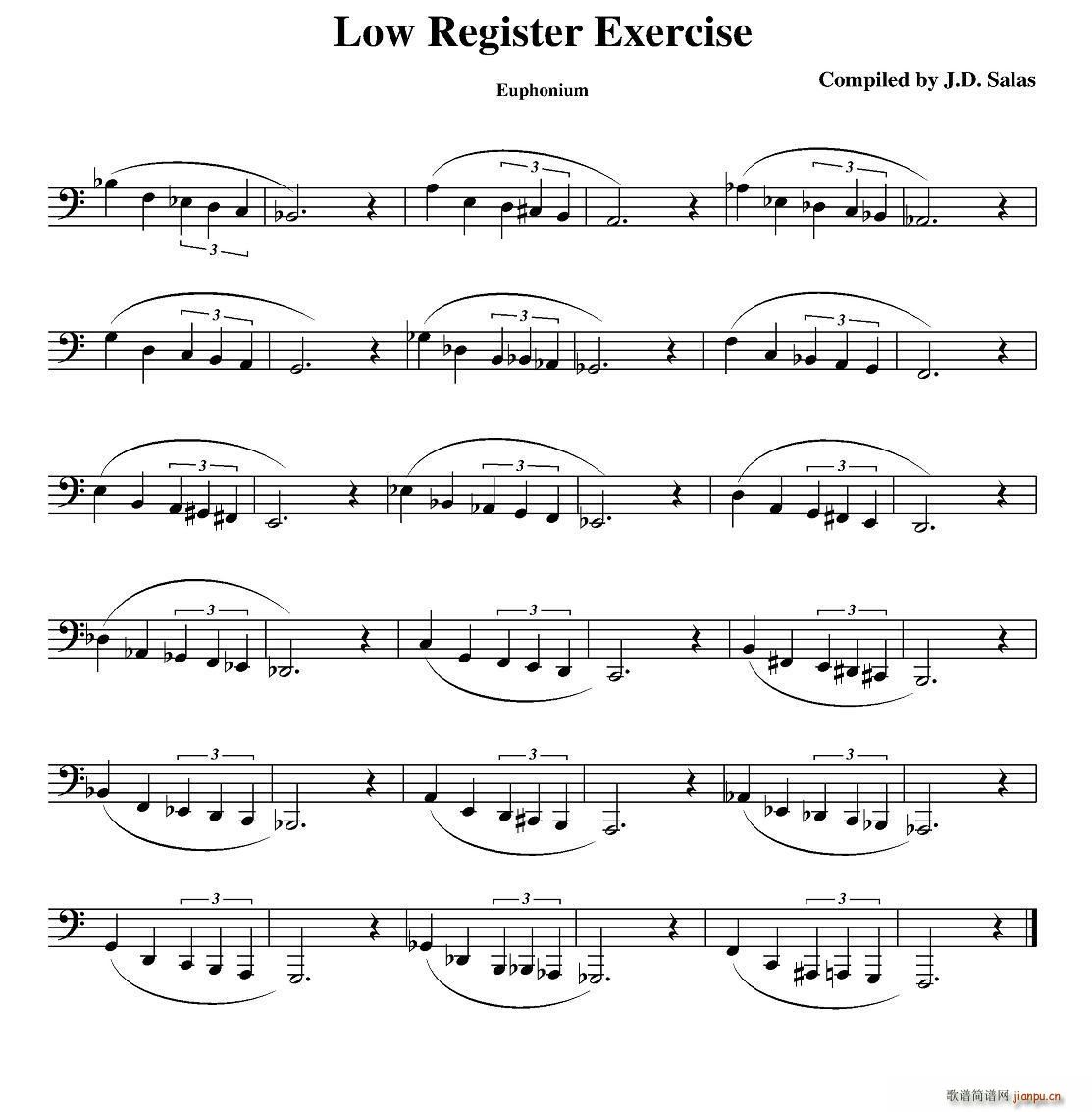 Low Register Exercise Euphonium ��̖�����̲��x��(ʮ�ּ�����)1