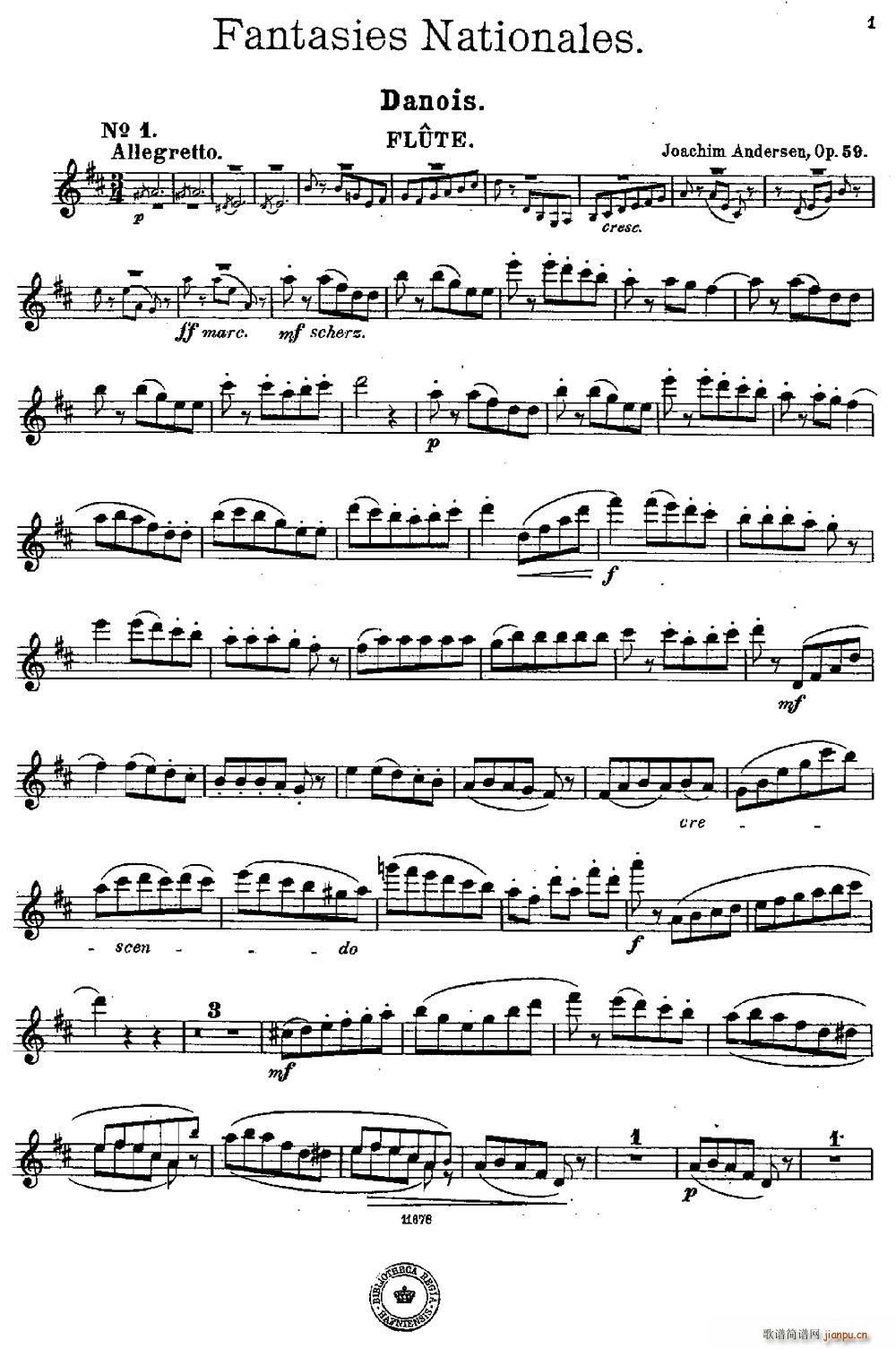 Fantaisies nationales Danois Op 59 No 1(�Ѻ��V)1