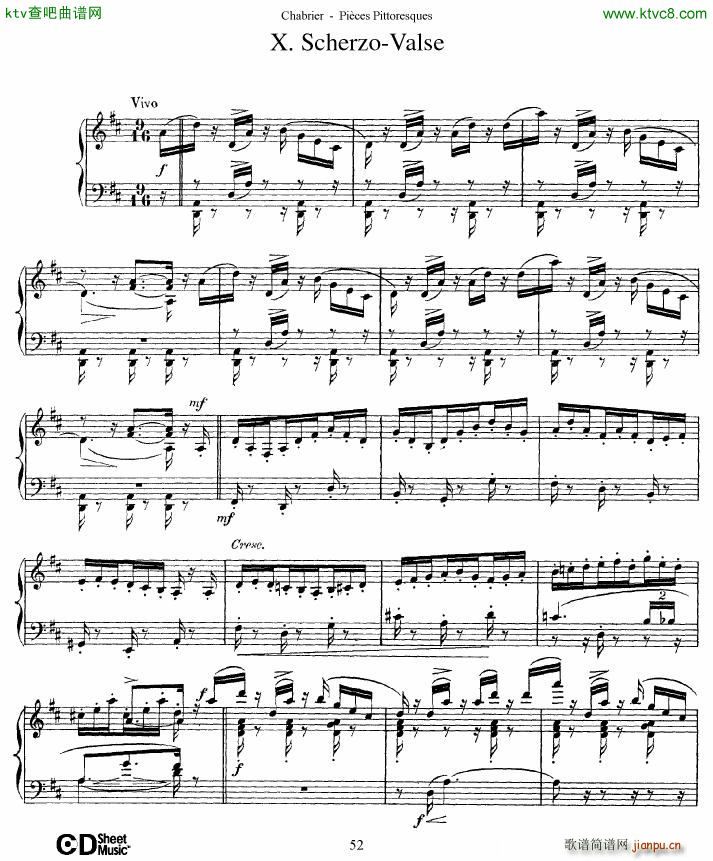 Chabrier Pi��ces Pittoresques 7 10(����V)23