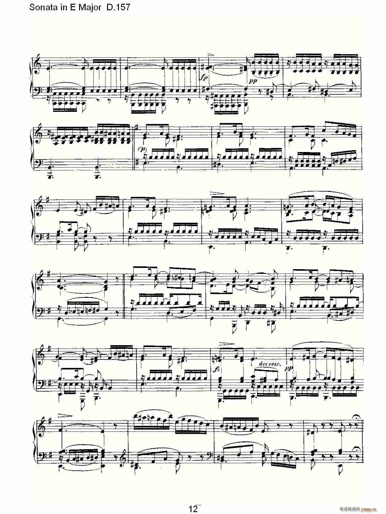 Sonata in E Major D.157(ʮ�ּ�����)12