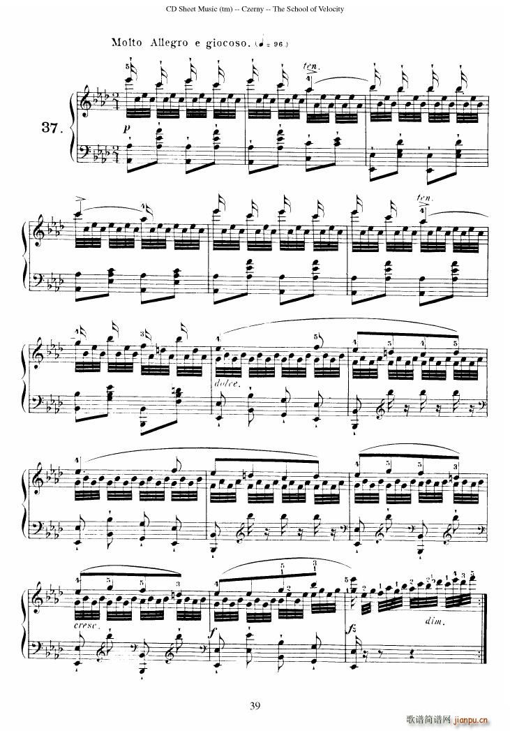 Czerny op 299 Schule der Gel ufigkeit 2(����V)39