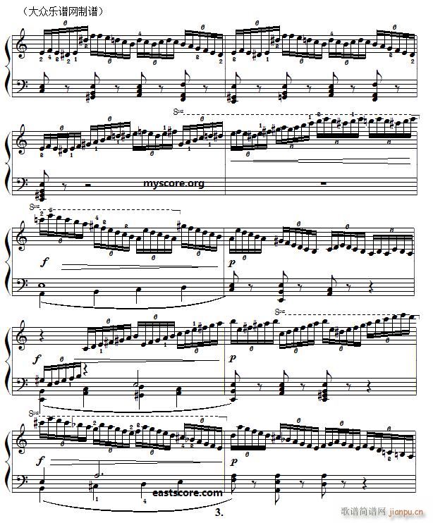 ܇(ch��)���� ��ָ�`�ɼ��g(sh��)���� Czerny 740 ��17��(����V)3