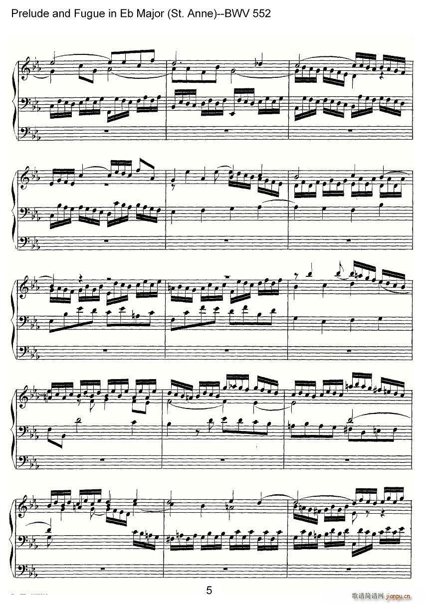 Prelude and Fugue in Eb Major St Anne BWV 552 ���L(f��ng)��(ʮ�ּ�����)5