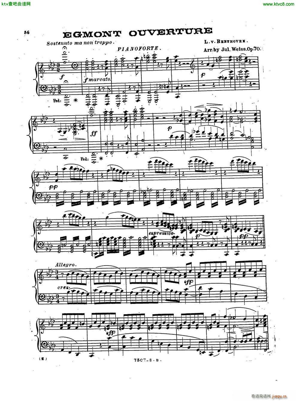 Beethoven op 84 Egmont Overture arr Weiss(����V)1