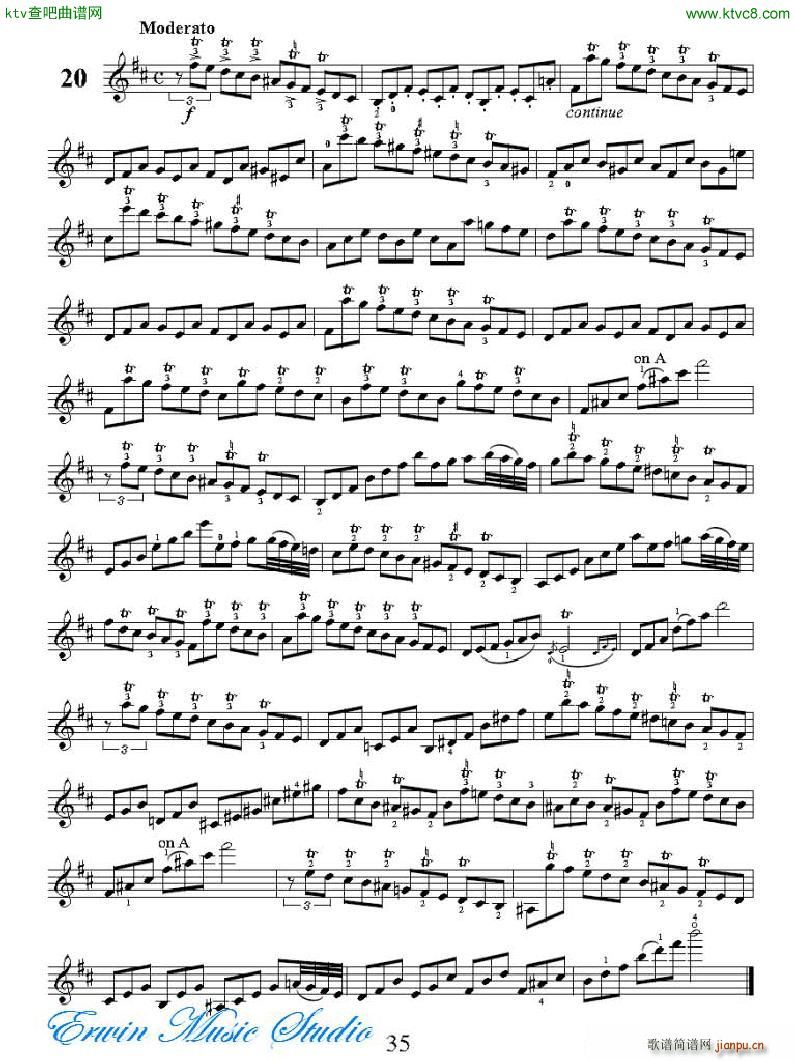 ���R�ɠ� 42�׾�����Rudolphe Kreutzer 42 Studies 13 21(ʮ�ּ�����)16