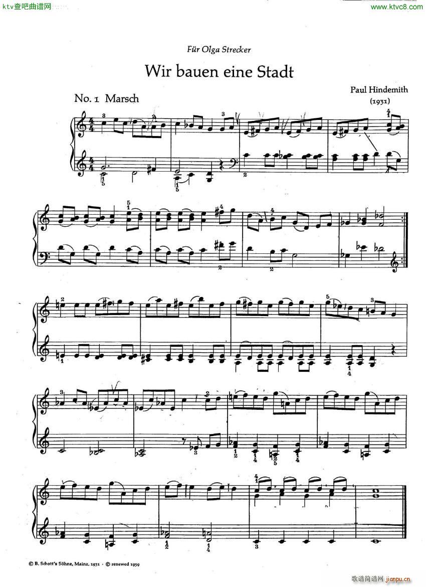 Hindemith Wir Bauen Eine Stadt pf(����V)1