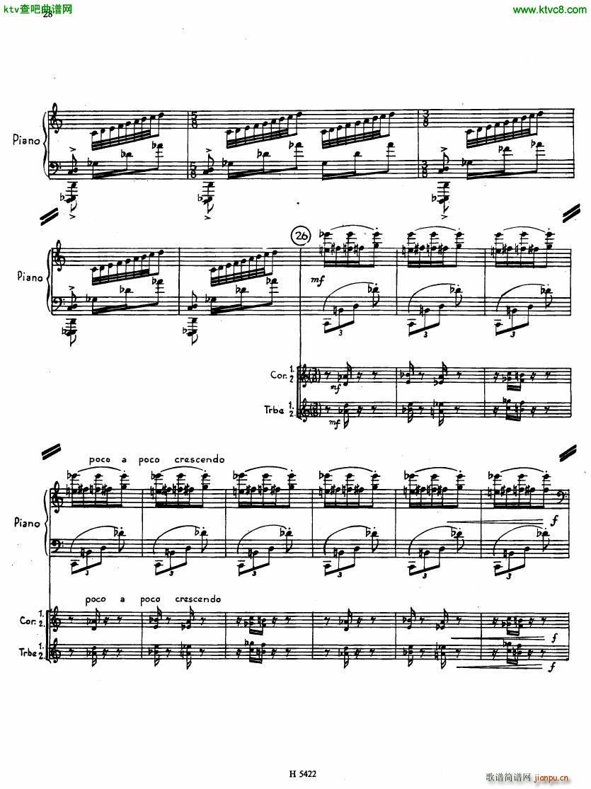 Fiser concerto da camera for piano full score(����V)26
