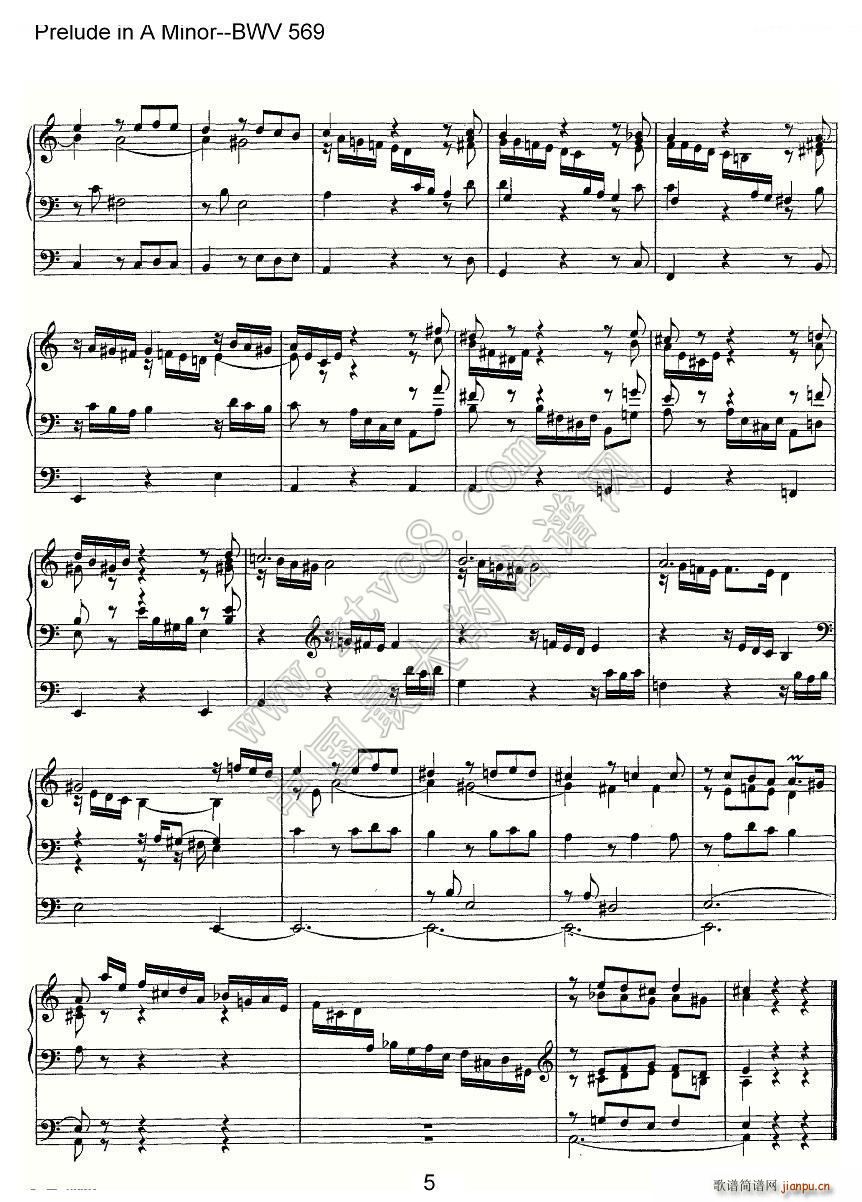 Prelude in A Minor BWV 569 ���L(f��ng)���V(ʮ�ּ�����)5