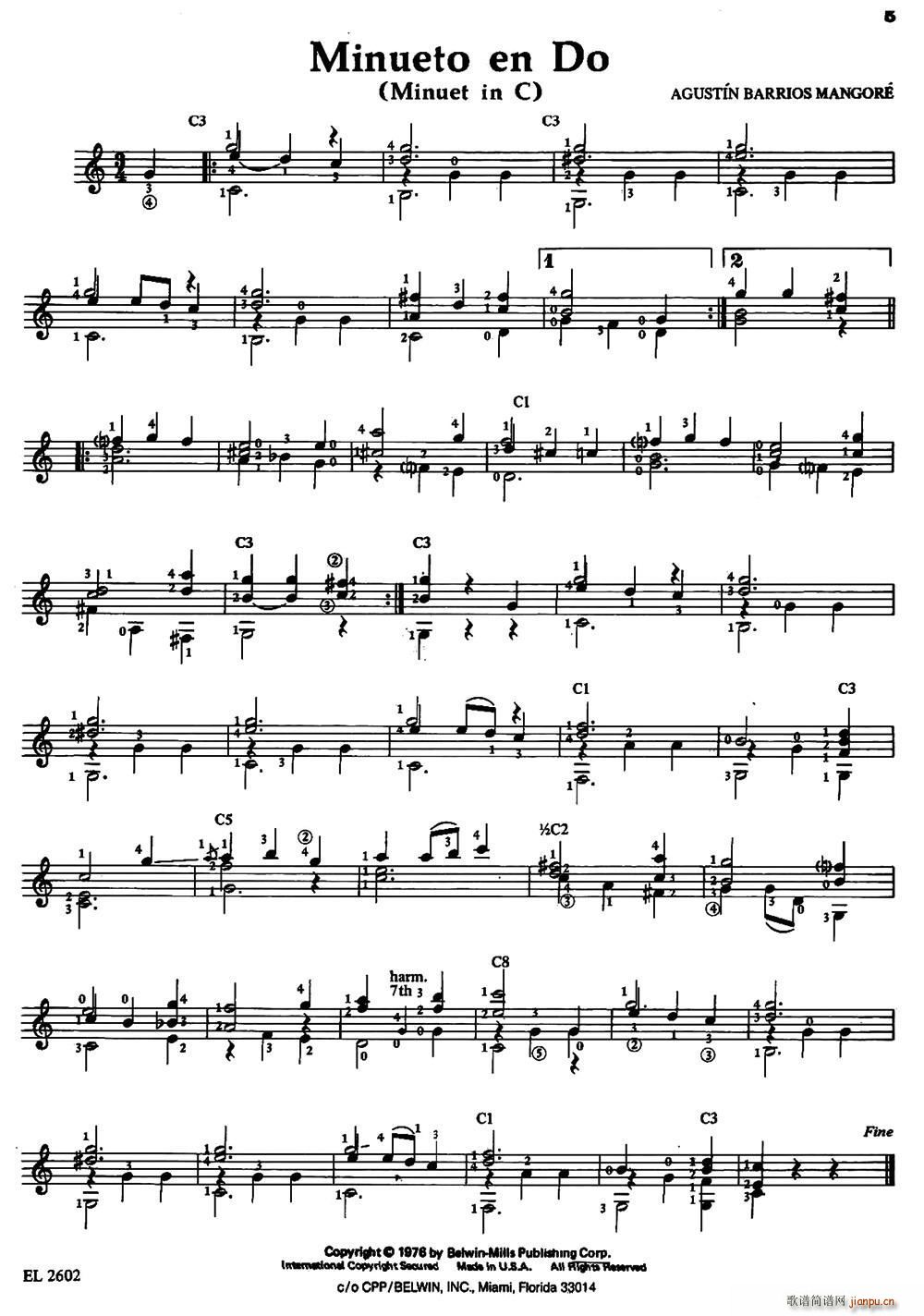 Minueto en Do �ŵ伪��(�����V)1