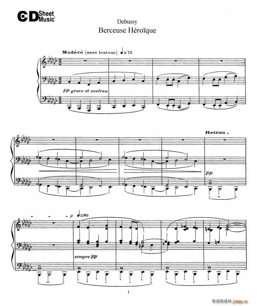 Debussy Berceuse H��ro que Berceuse H��ro que(ʮ�ּ�����)1