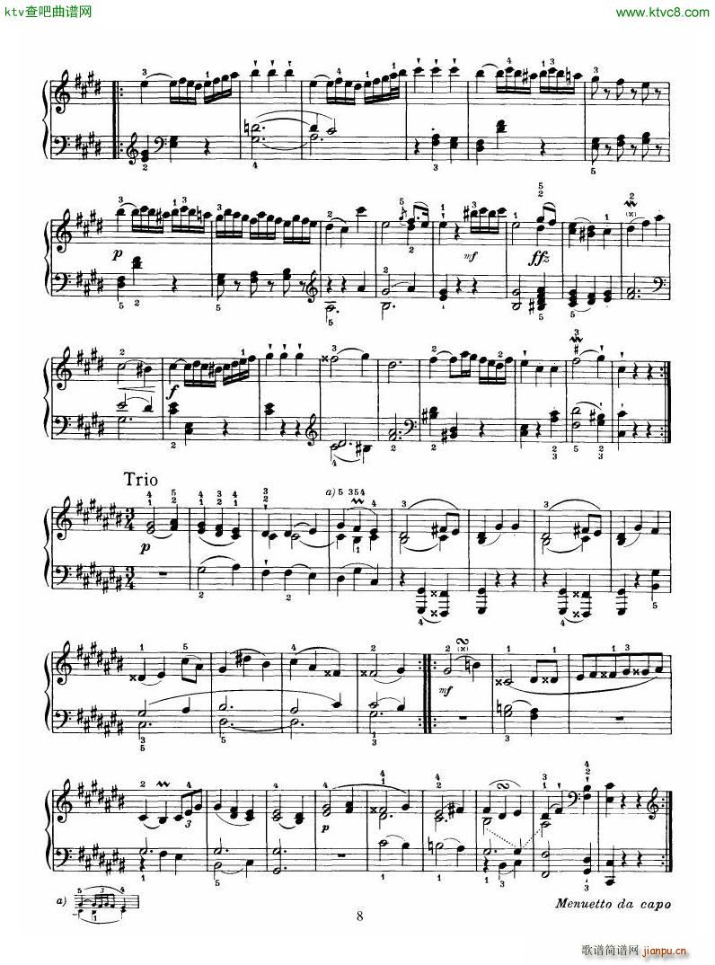 Haydn Piano Sonata No 36 In C(����V)8