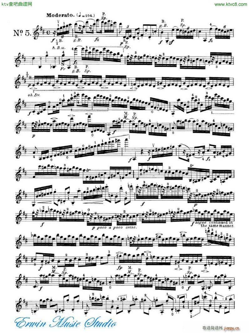 �_�� 24�׾�����Pierre Rode 24 Studi Per violino 01 08(ʮ�ּ�����)9