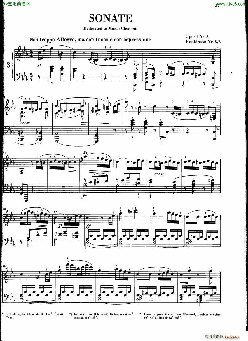 Field 01 3 Piano Sonata No3(����V)1