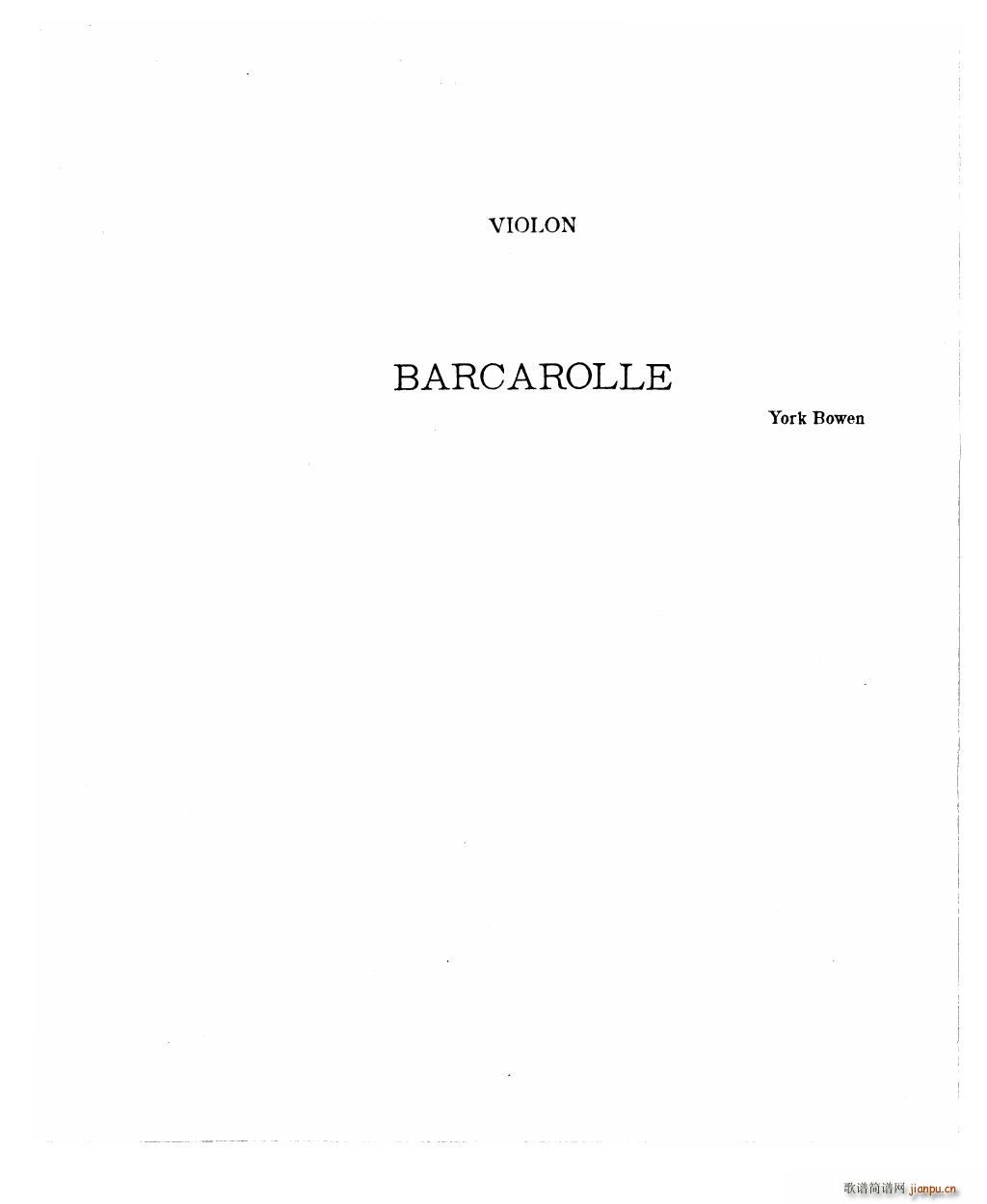 Bowen Barcarolle for violin and piano(����V)17