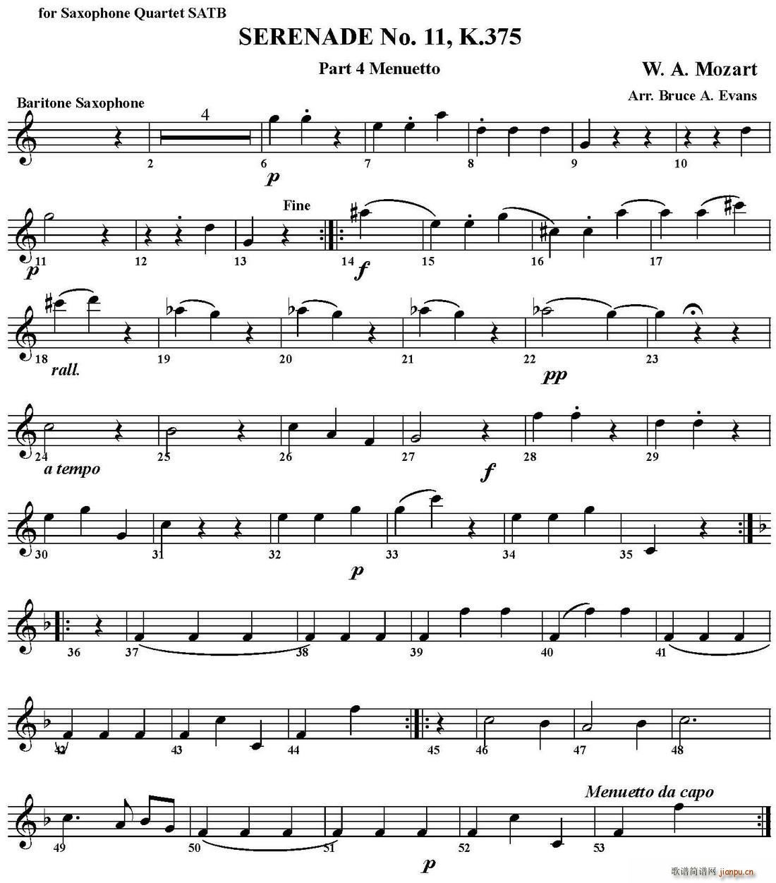 SERENADE No 11 K 375 Part 4 Menuetto ������ �ϵ����_��˹(���V)1