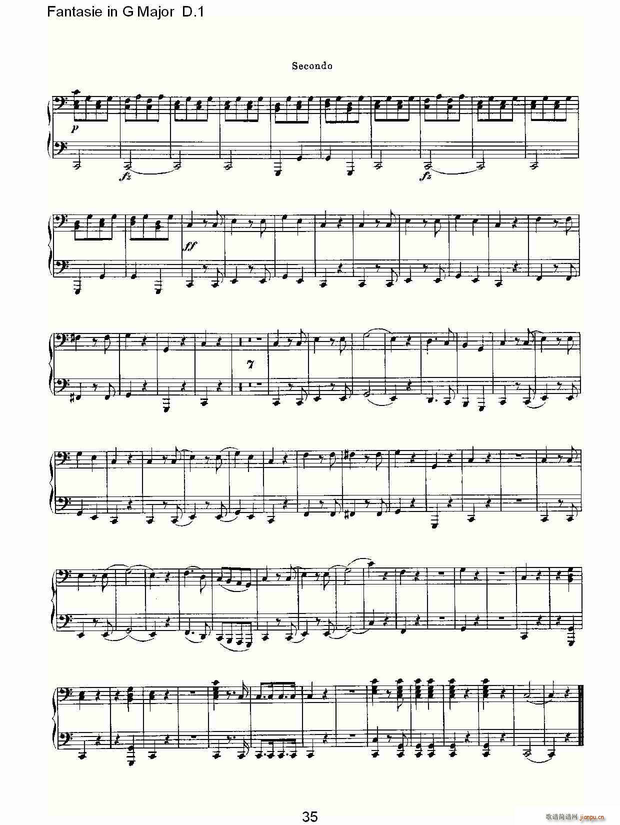 Fantasie in G Major D.1(ʮ�ּ�����)35