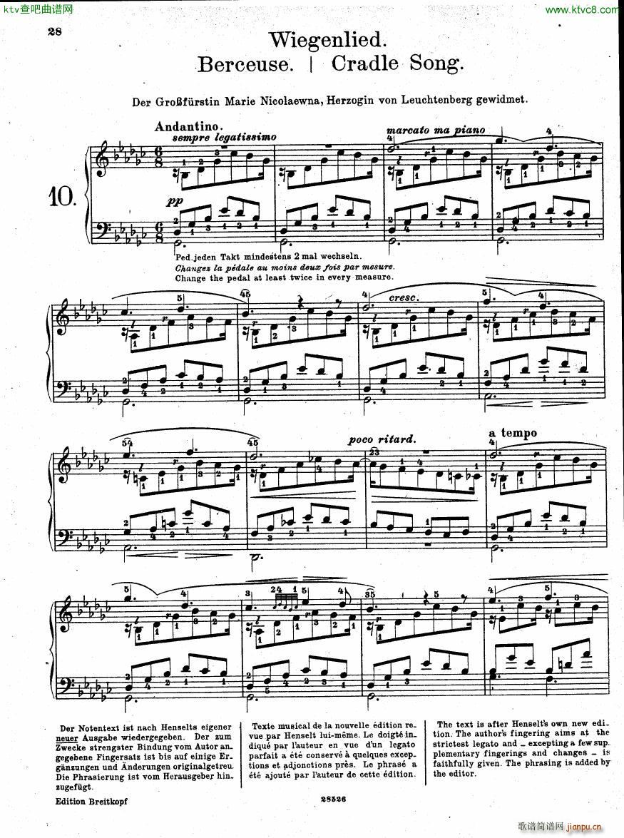 Henselt Piano Solo Album(����V)27