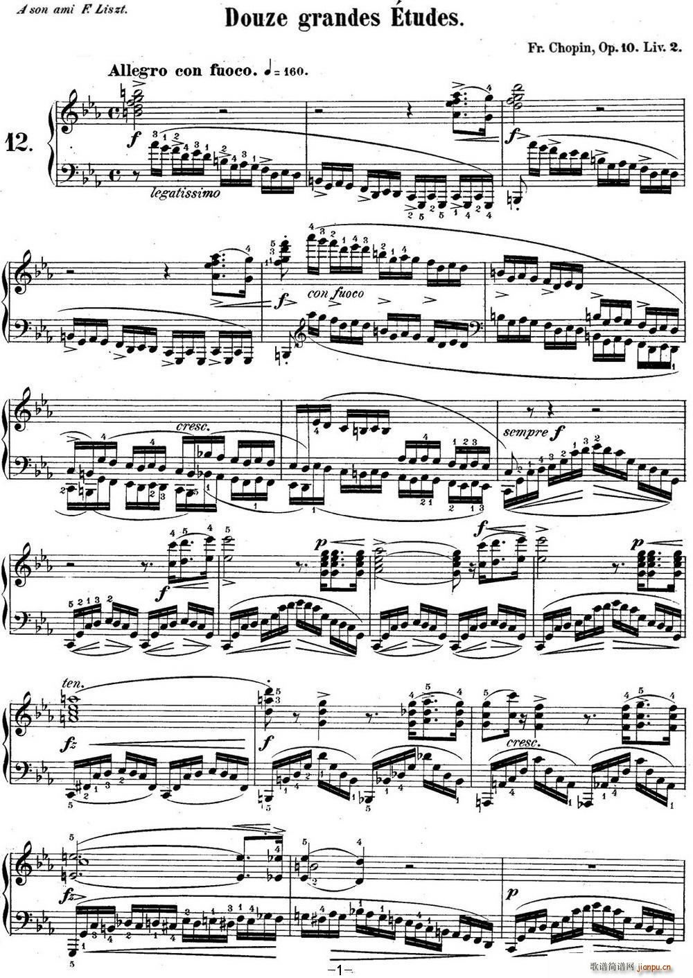 Ф�����12 Op 10 No 12 ���� cС�{ C minor Revolutionary(����V)1