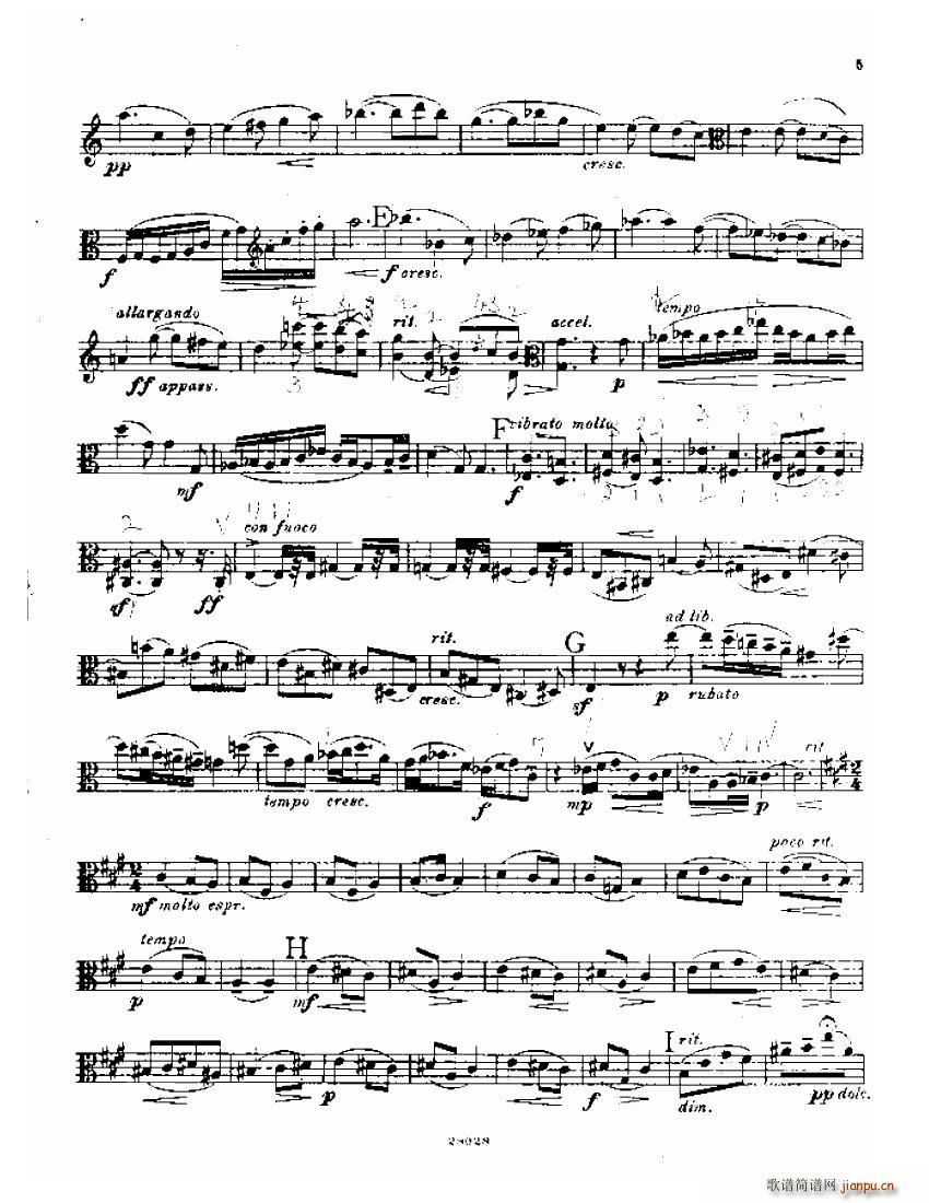 Bowen viola sonata No 1 Va part(����V)5