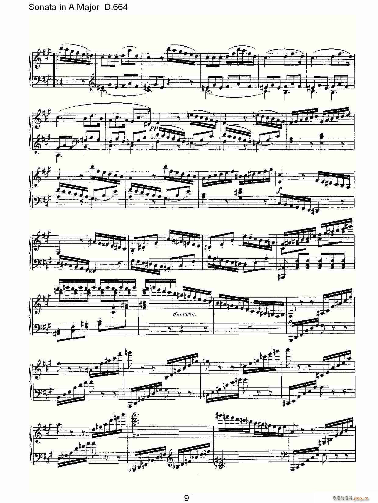 Sonata in A Major D.664(ʮ�ּ�����)9