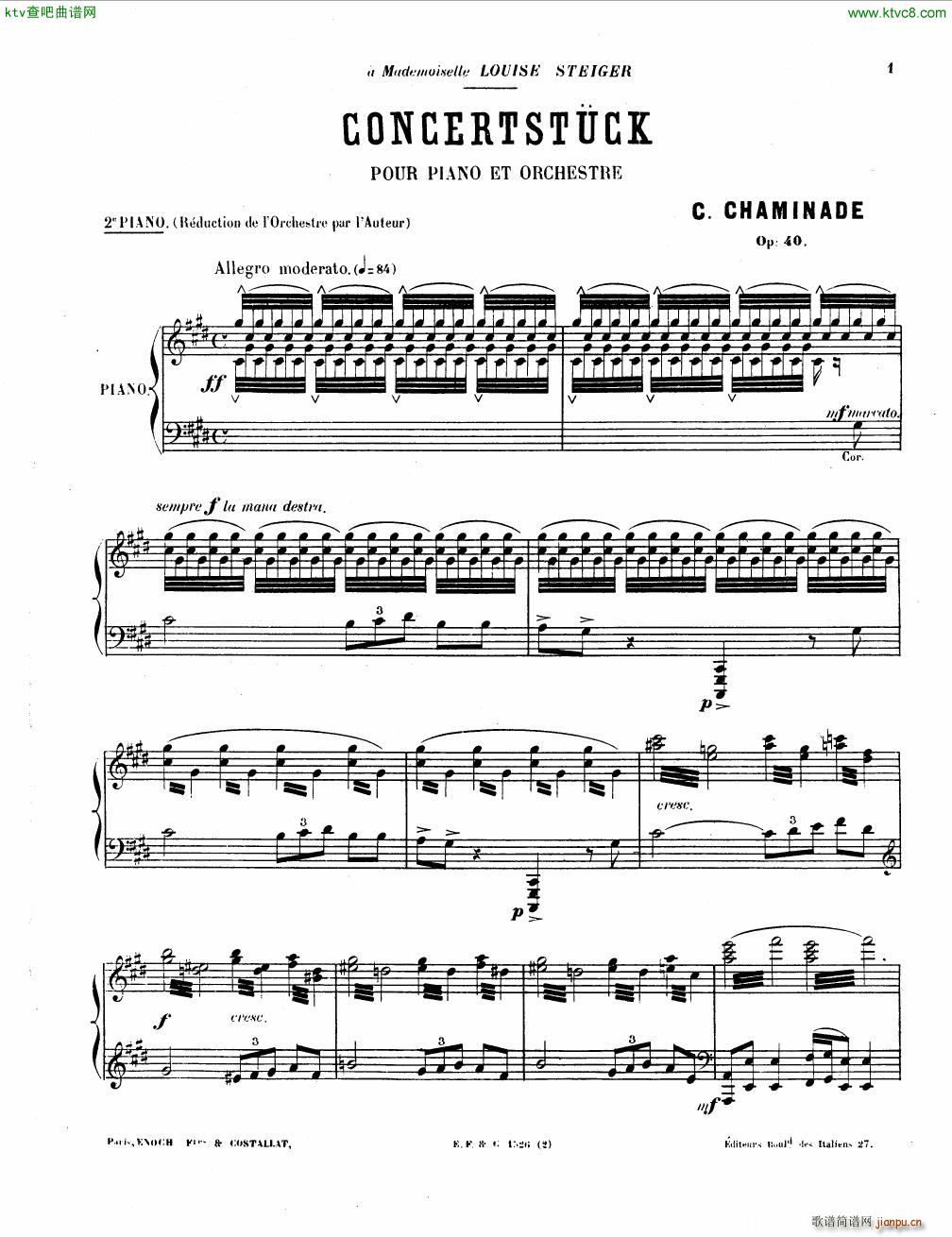 Chaminade Konzerstuck Op 40 reduction(����V)29