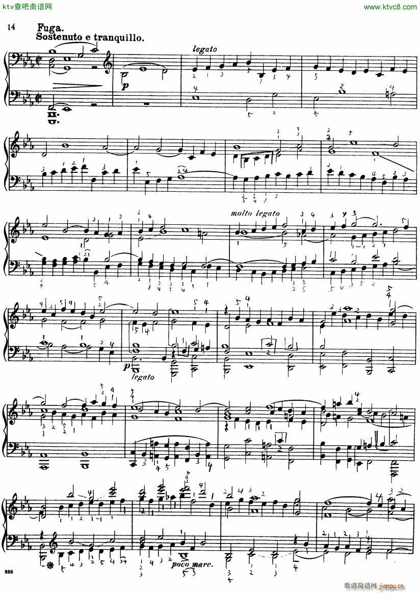 Bach JS BWV 552 Prelude and Fugue in Eb arr Busoni(����V)14