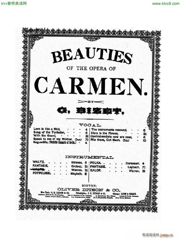 Bizet Carmen Waltz arr Warren(����V)1