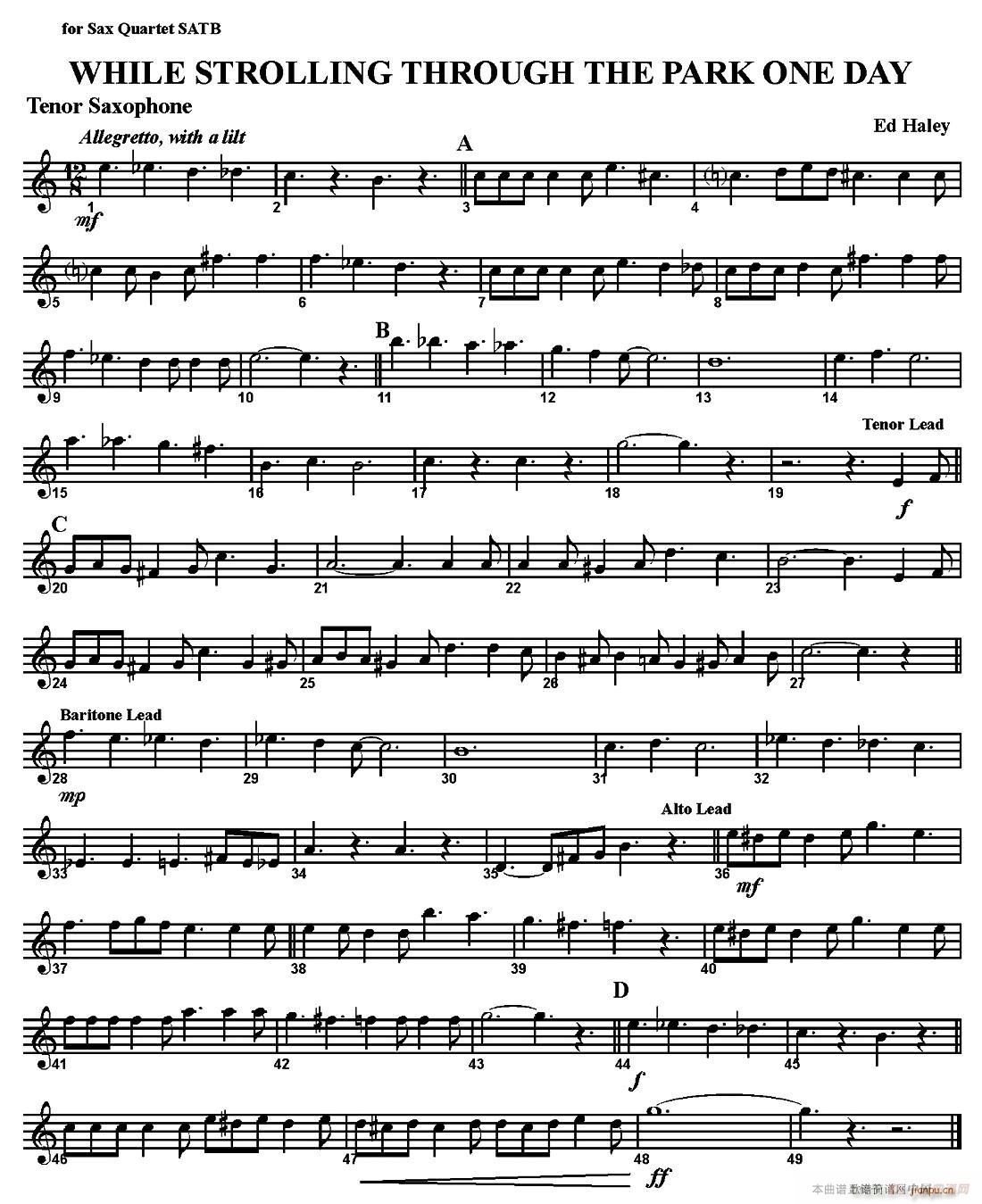 WHILE STROLLING THROUGH THE PARK ONE DAY ������(���V)3