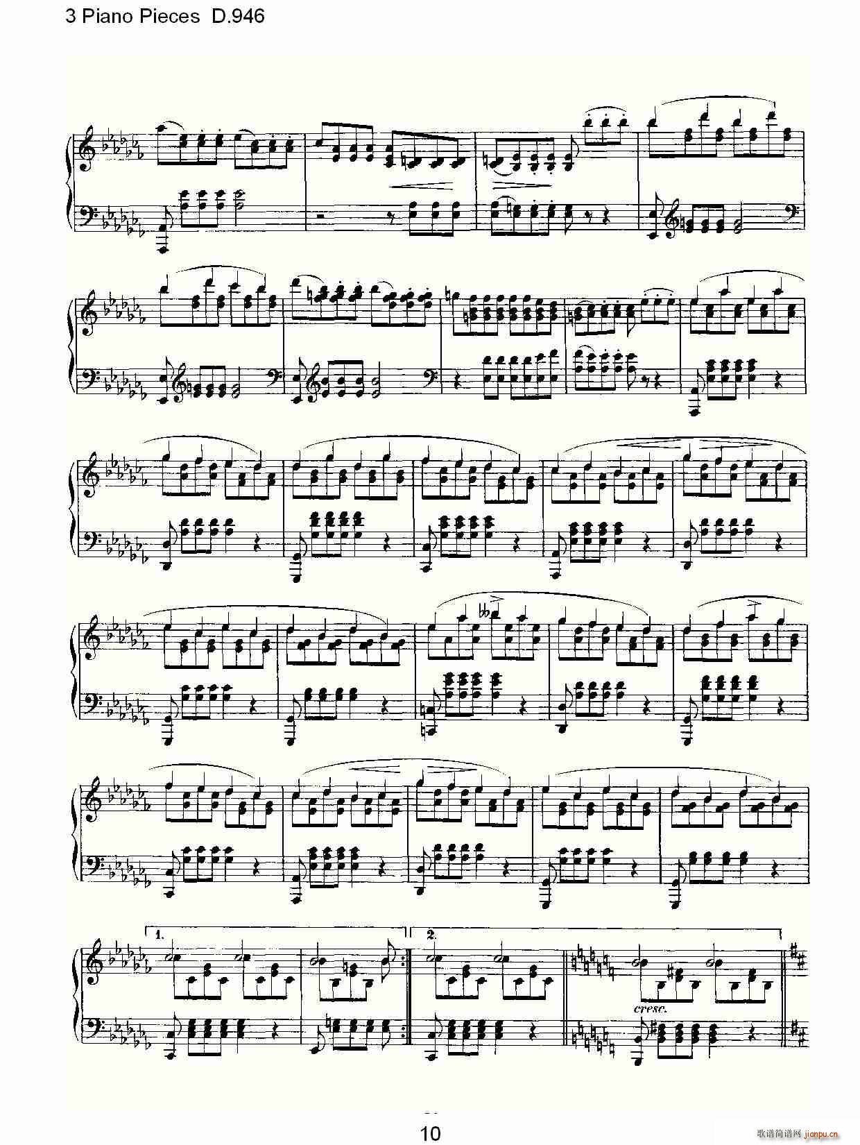 3 Piano Pieces D.946(����V)10