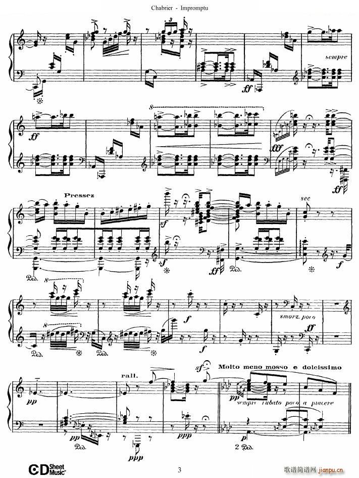 Chabrier Impromptu Impromptu(ʮ�ּ�����)3