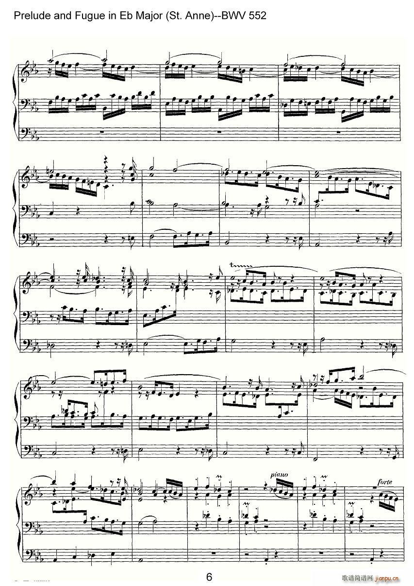 Prelude and Fugue in Eb Major St Anne BWV 552 ���L(f��ng)��(ʮ�ּ�����)6