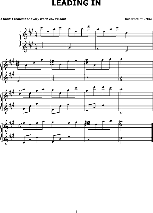 a melody  with no name(����V)1