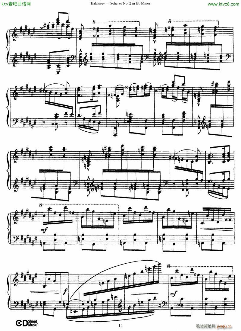 Balakirev Scherzo No 2 Bb Minor(����V)14