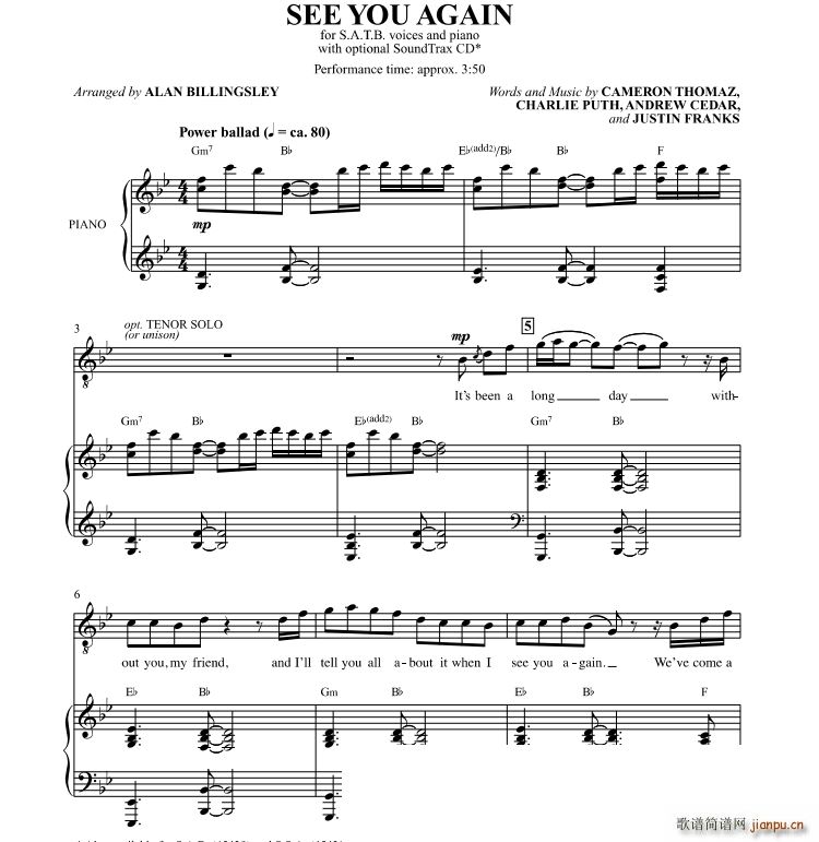 See You Again SATB���ϳ��V(�ϳ��V)1