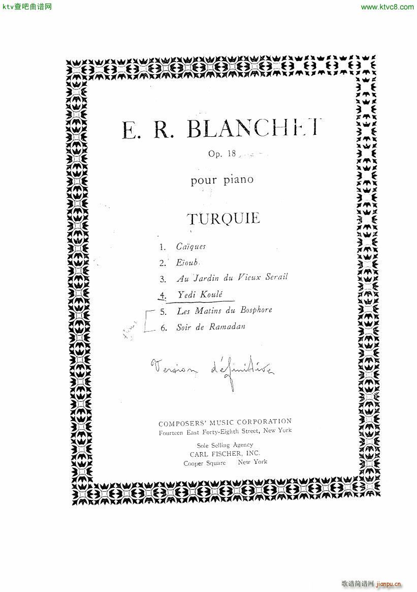 Blanchet Op 18 Turquie(����V)1