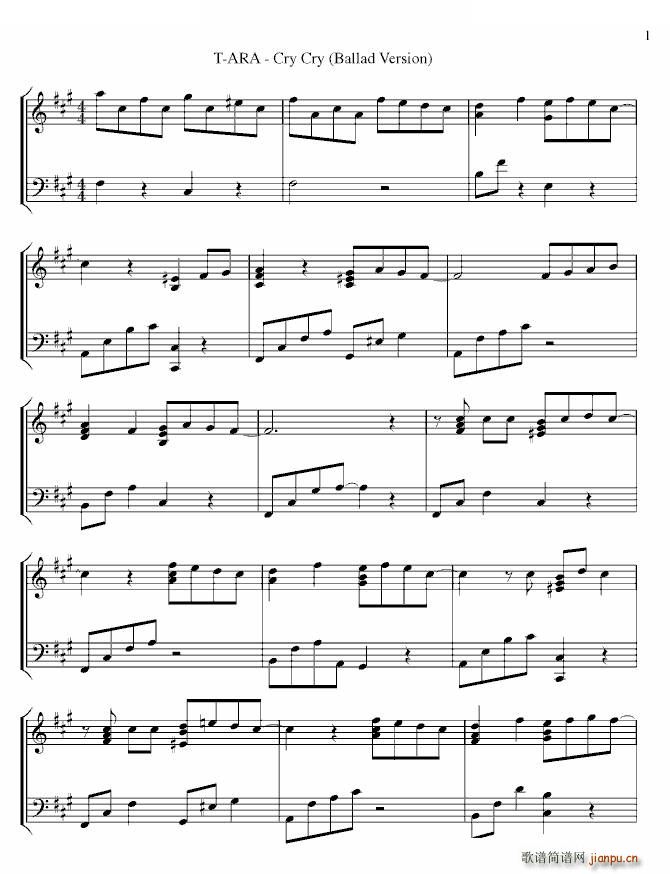 Cry Cry Ballad Version T T T(ʮ�ּ�����)1