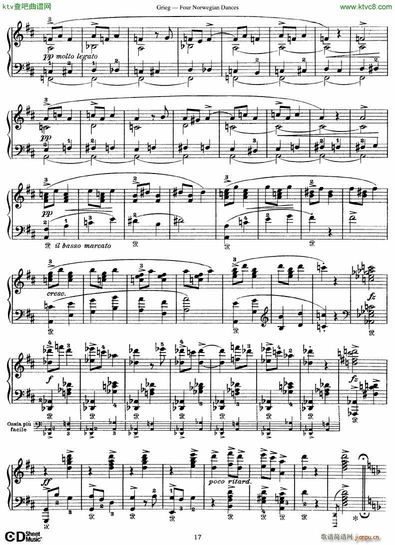 Grieg Four Norwegian Dances(����V)17