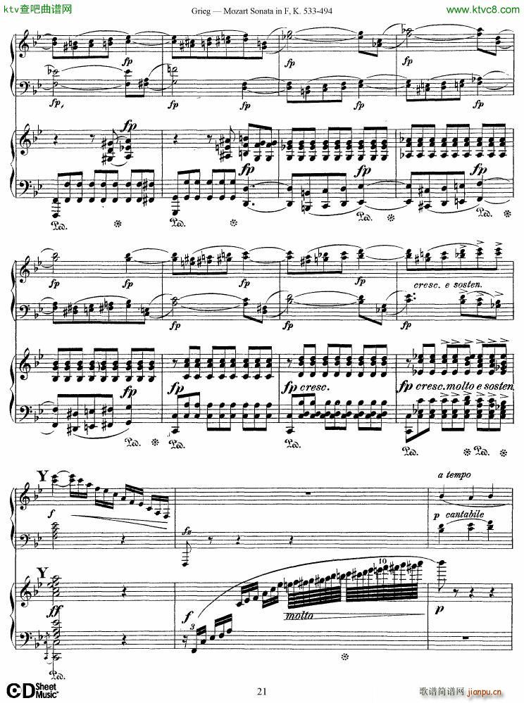 Grieg Sonata K 533 Mozart 2nd Piano Grieg(����V)21