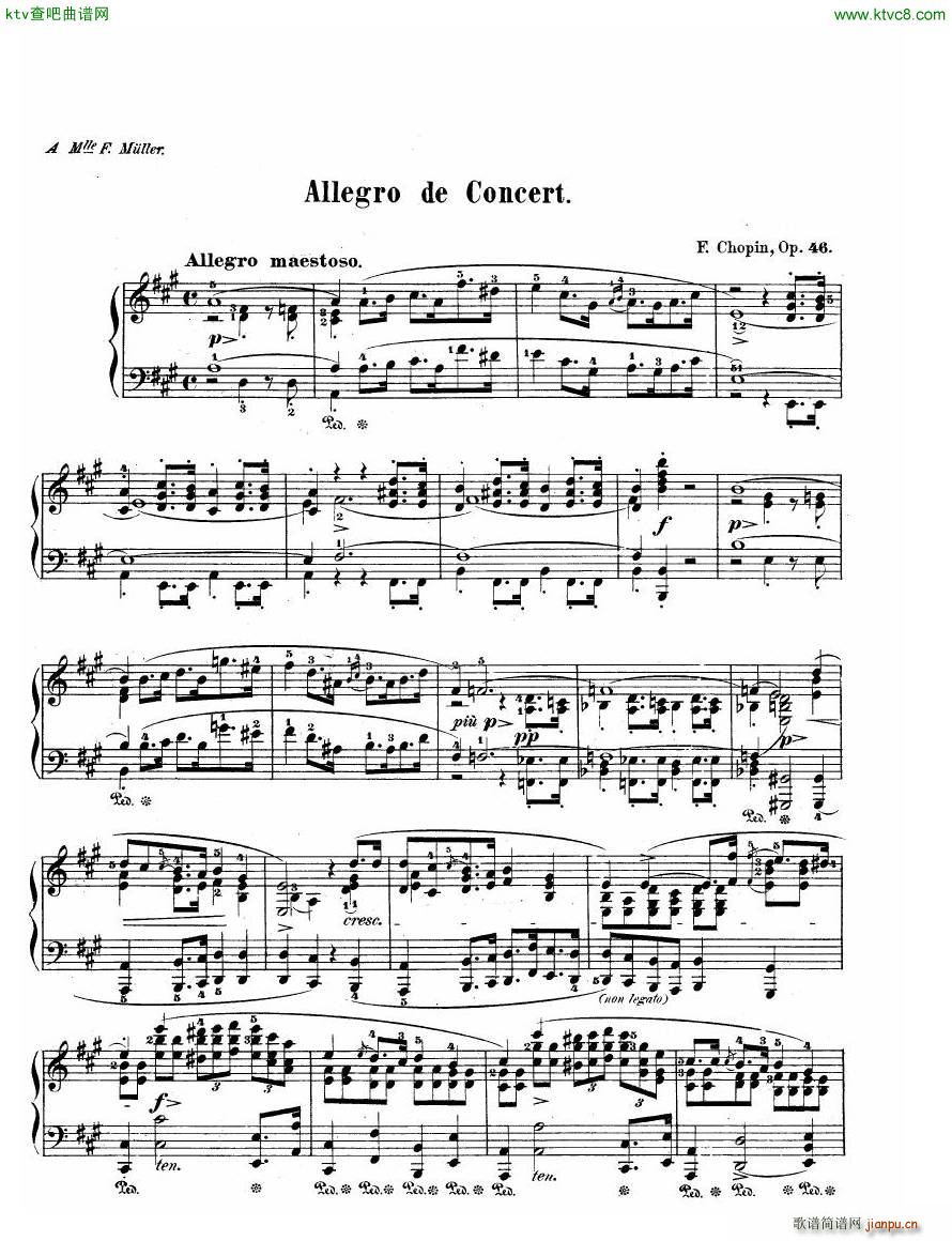 Chopin Allegro de Concerto Op 46(����V)1