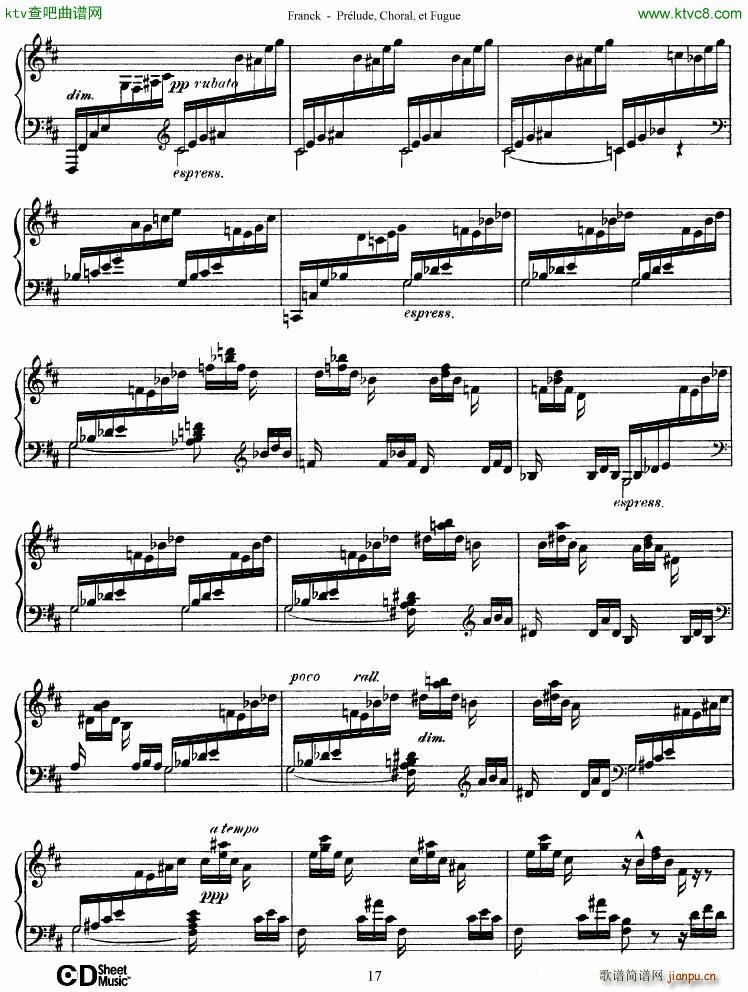 Franck Pr��lude Choral et Fugue(����V)17