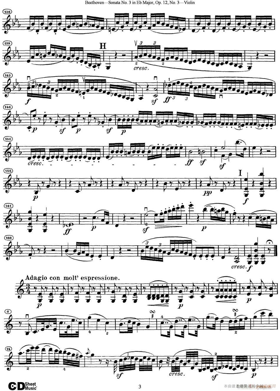 Violin Sonata No 3 in Eb Major Op 12 No 3(ʮ�ּ�����)3