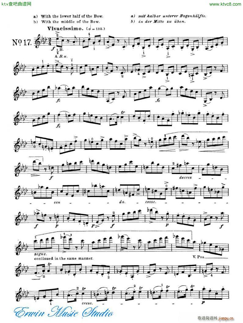 �_�� 24�׾�����Pierre Rode 24 Studi Per violino 17 24(ʮ�ּ�����)1