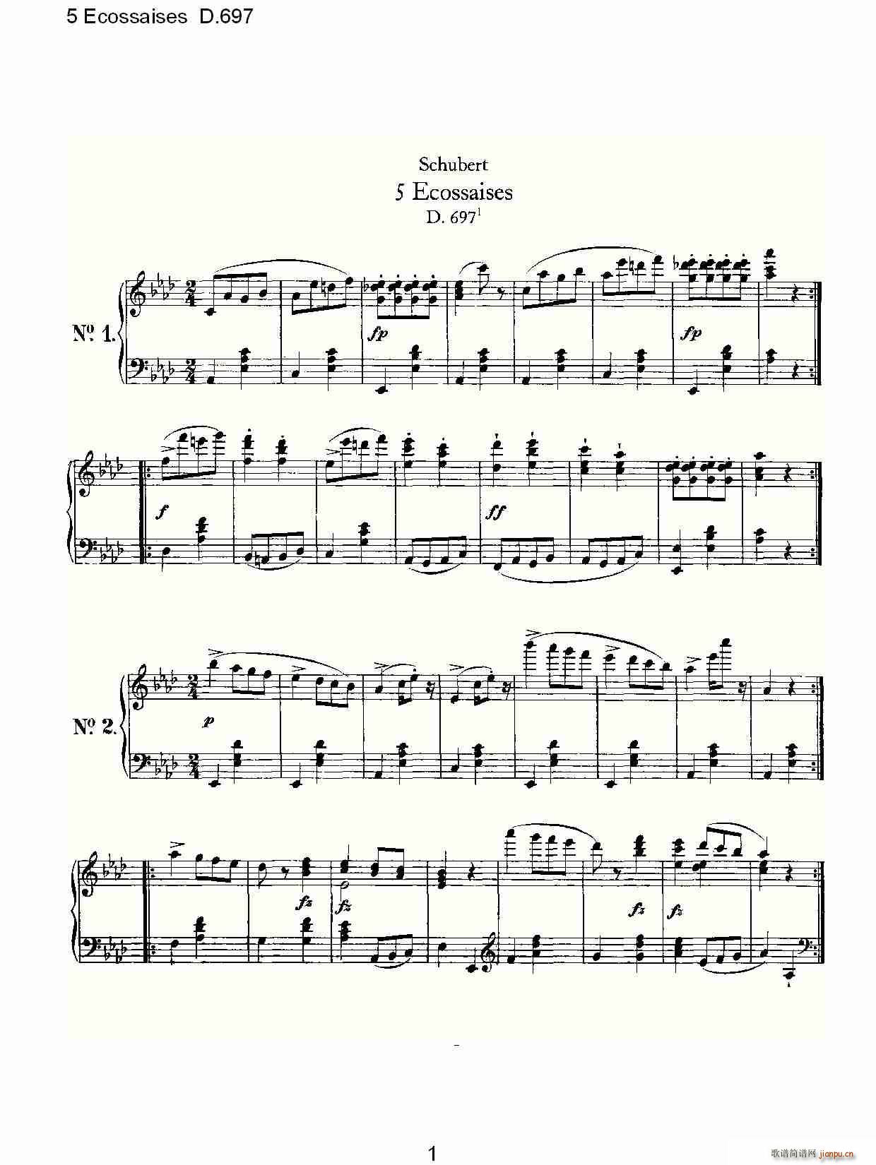 5 Ecossaises D.697(ʮ�ּ�����)1