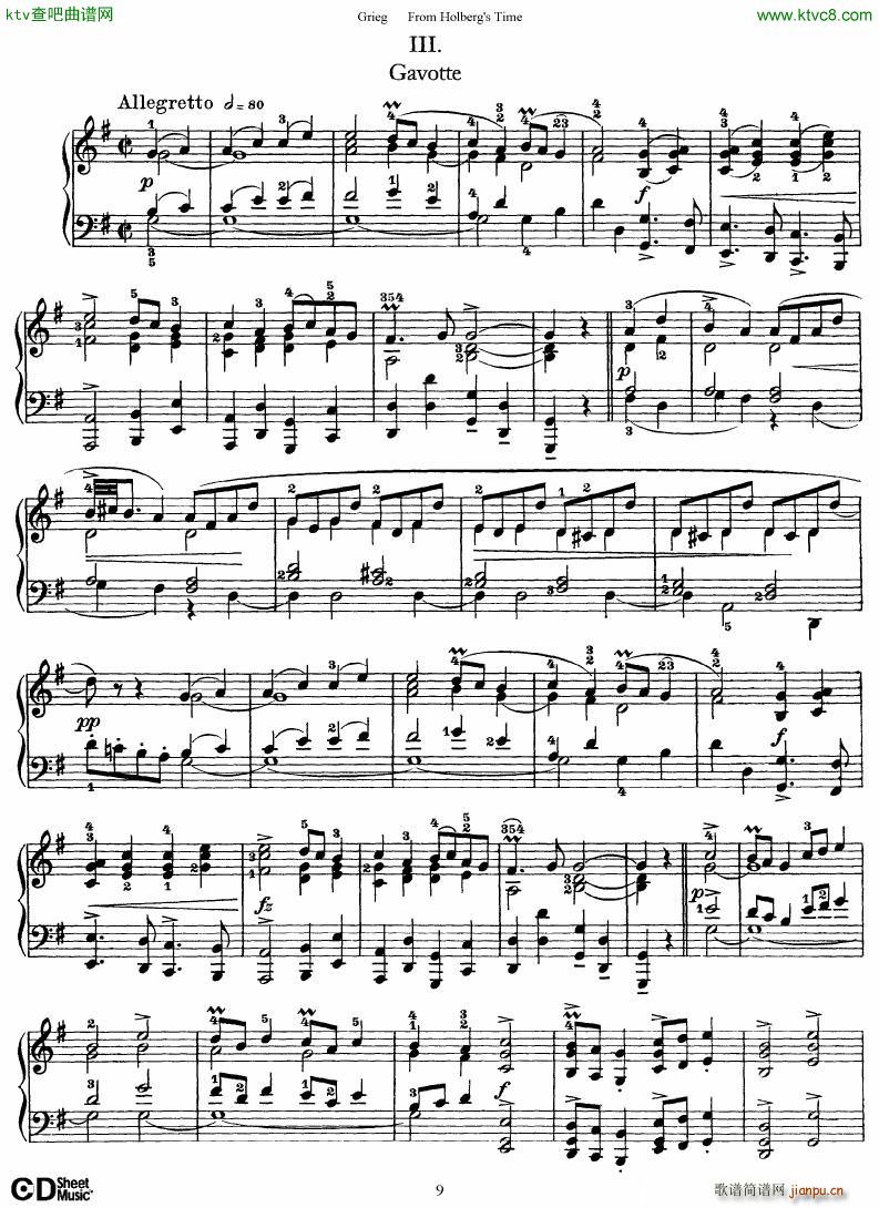 Grieg From Holberg s Time 1 5(����V)9