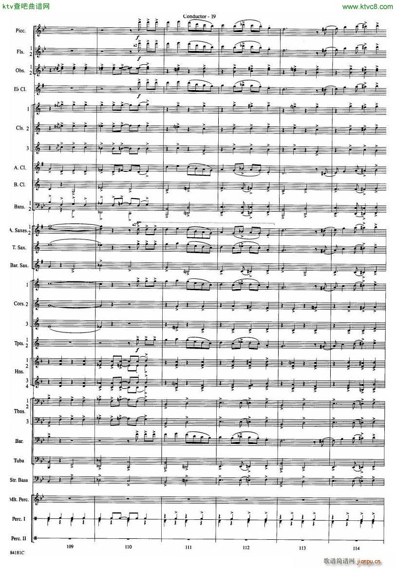 Anderson Sleigh Ride full score(����V)20