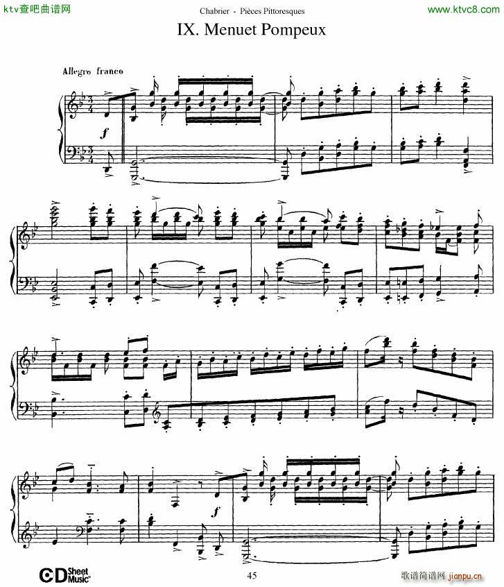 Chabrier Pi��ces Pittoresques 7 10(����V)16