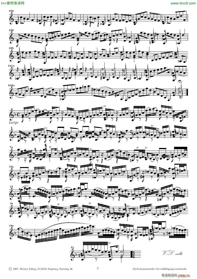 Bach JS BWV 1005 Sonata for Solo Violin in C(����V)7