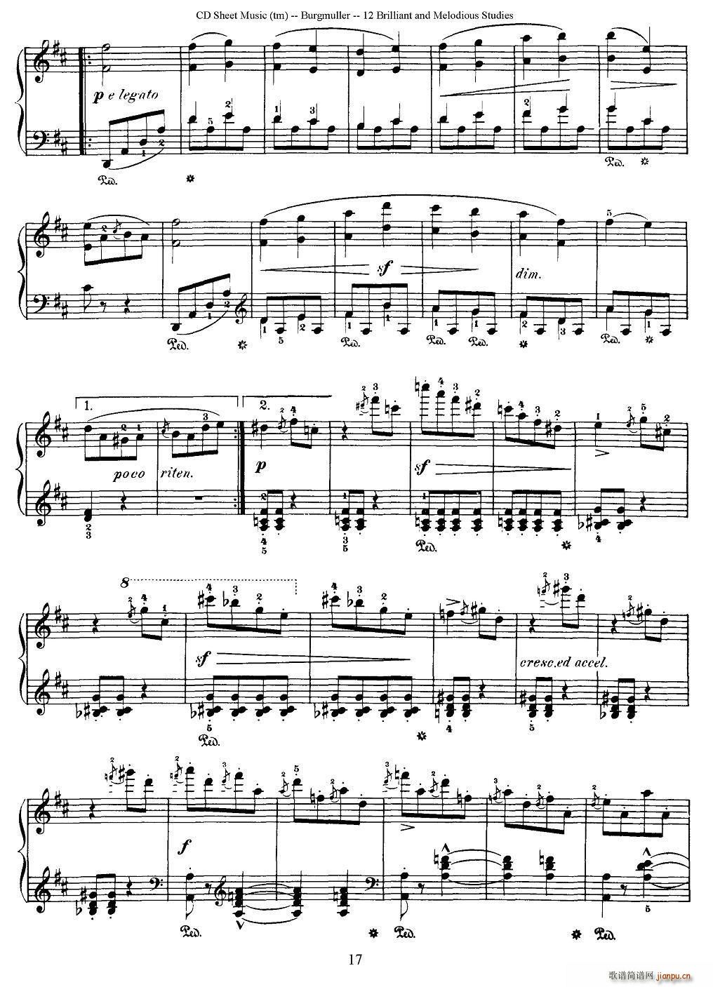 Burgmuller 12 Brillian and Melodious Studies 7(����V)3
